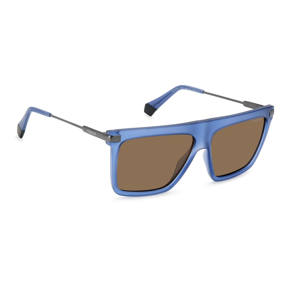 Blue Plastic Sunglasses-Polaroid-LabelTerrace.com