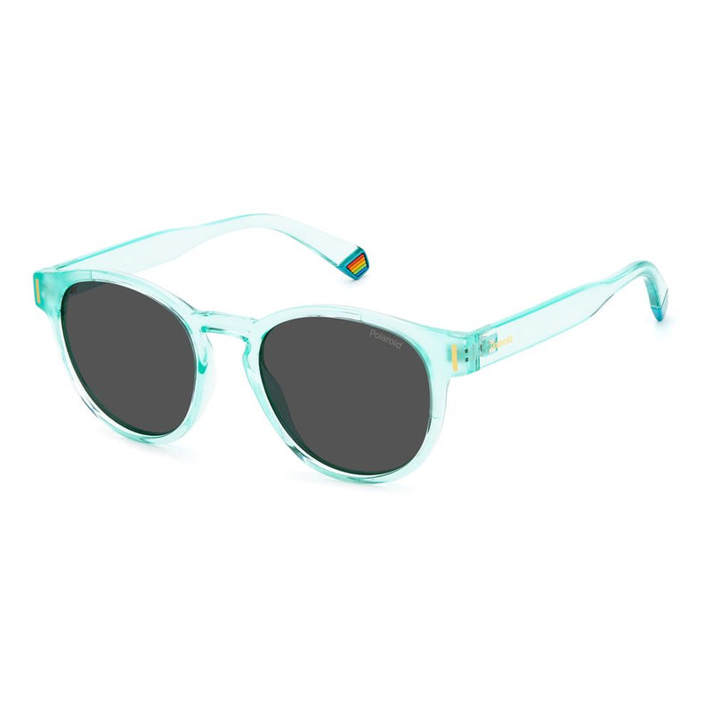 Blue Plastic Sunglasses-Polaroid-LabelTerrace.com