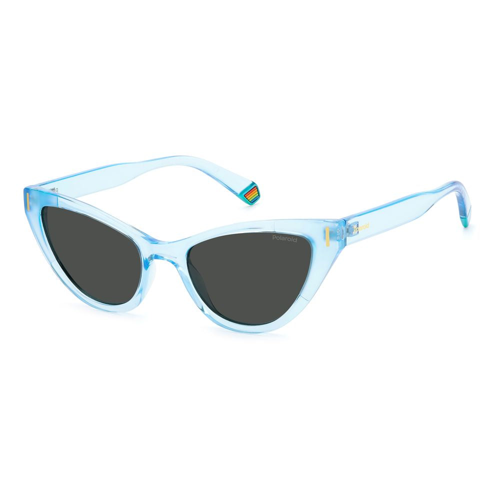 Blue Plastic Sunglasses-Polaroid-LabelTerrace.com