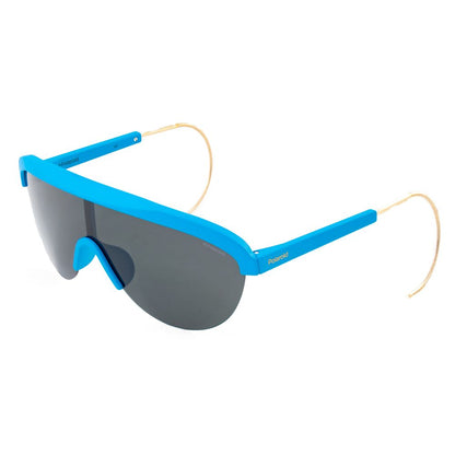Blue Plastic Sunglasses-Polaroid-LabelTerrace.com