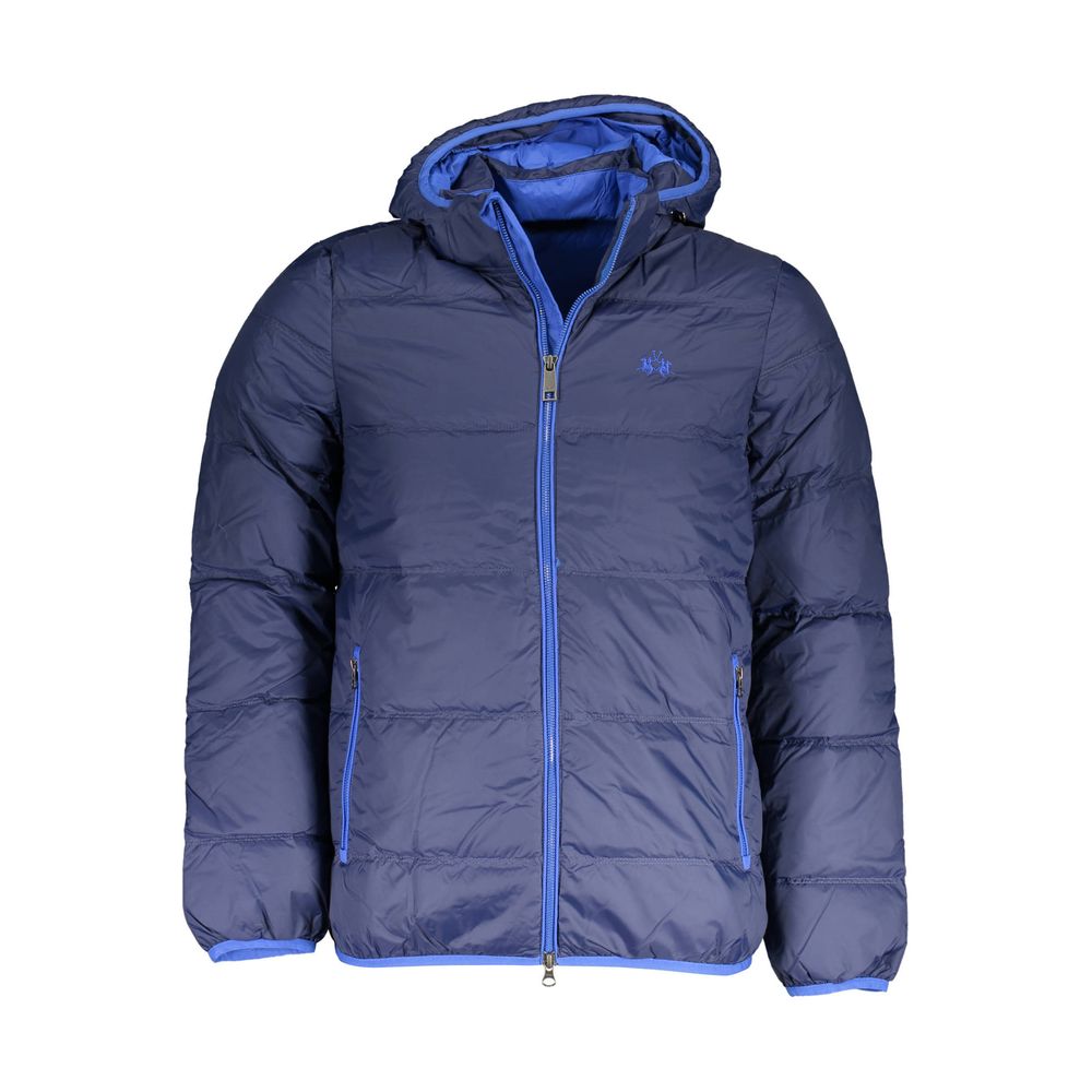 Blue Polyamide Men Jacket-La Martina-LabelTerrace.com