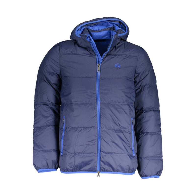 Blue Polyamide Men Jacket-La Martina-LabelTerrace.com