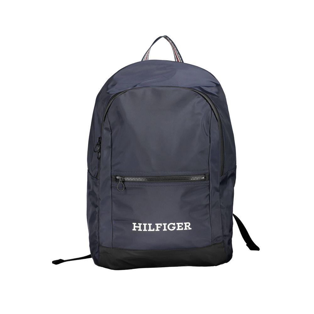 Blue Polyester Backpack-Tommy Hilfiger-LabelTerrace.com