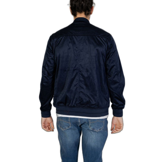 Blue Polyester Bomber