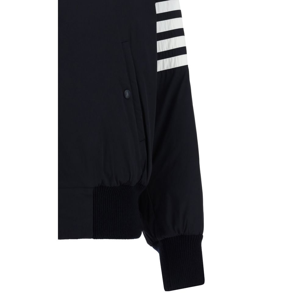 Blue Polyester Bomber