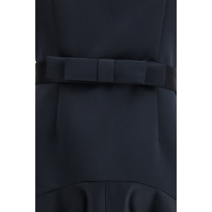 Blue Polyester Casual Dress