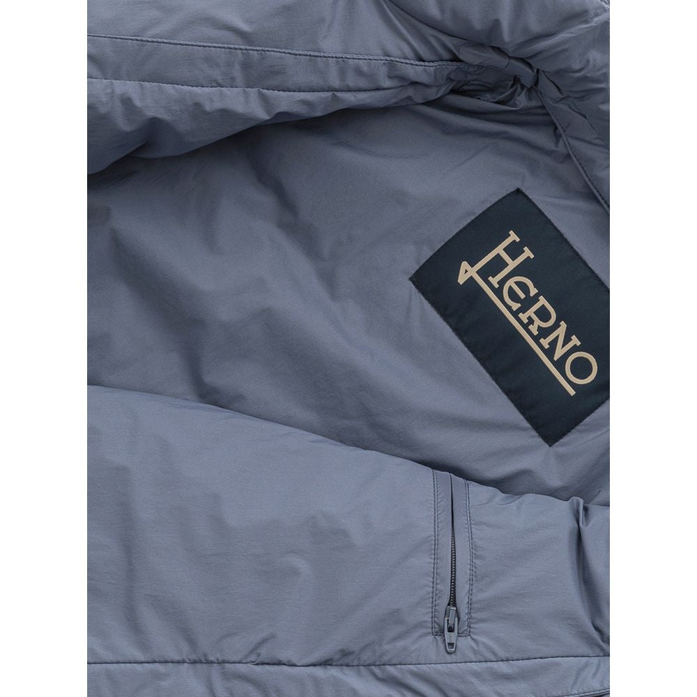Blue Polyester Jackets & Coat-Herno-LabelTerrace.com