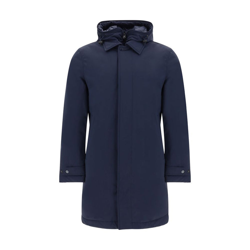 Blue Polyester Coat