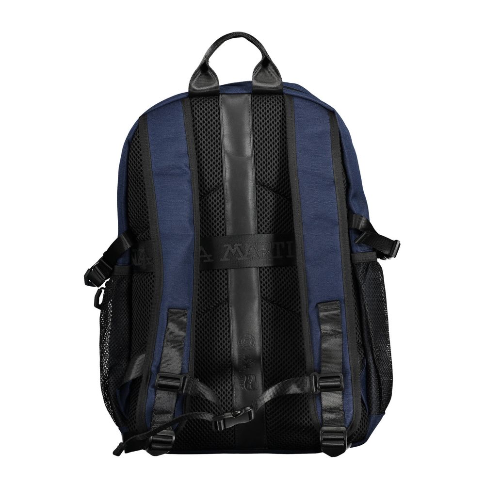 Blue Polyester Men Backpack-La Martina-LabelTerrace.com