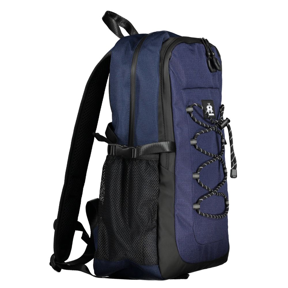 Blue Polyester Men Backpack-La Martina-LabelTerrace.com