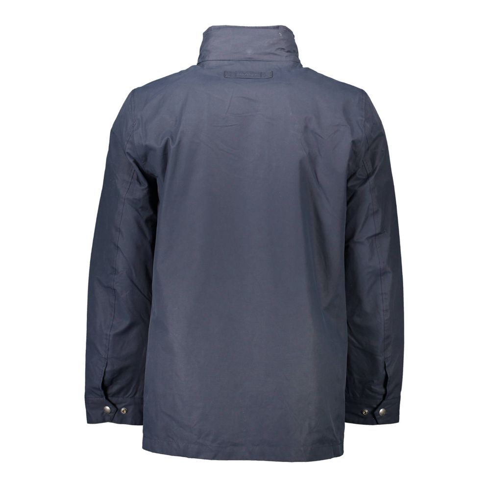Blue Polyester Men Jacket-Gant-LabelTerrace.com