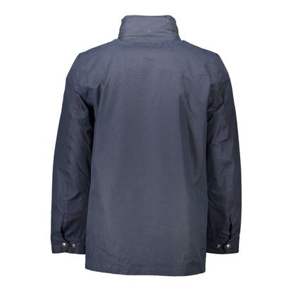 Blue Polyester Men Jacket-Gant-LabelTerrace.com