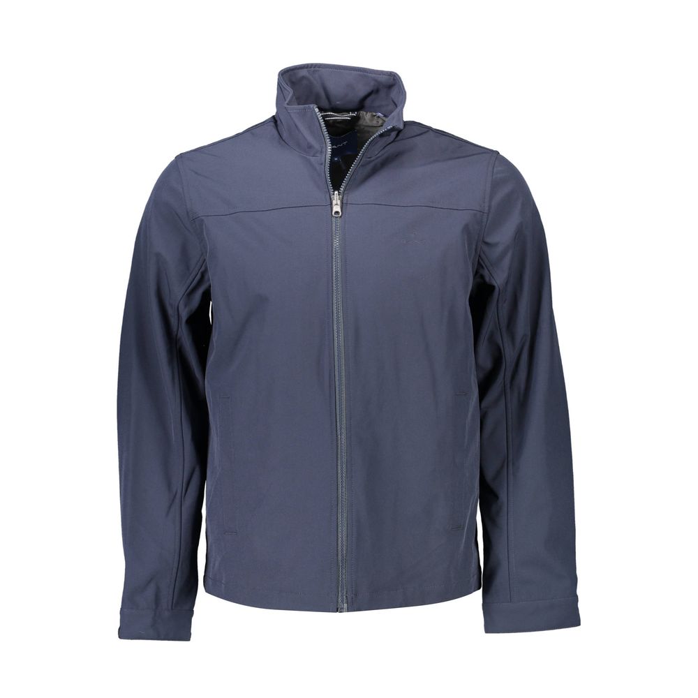 Blue Polyester Men Jacket-Gant-LabelTerrace.com