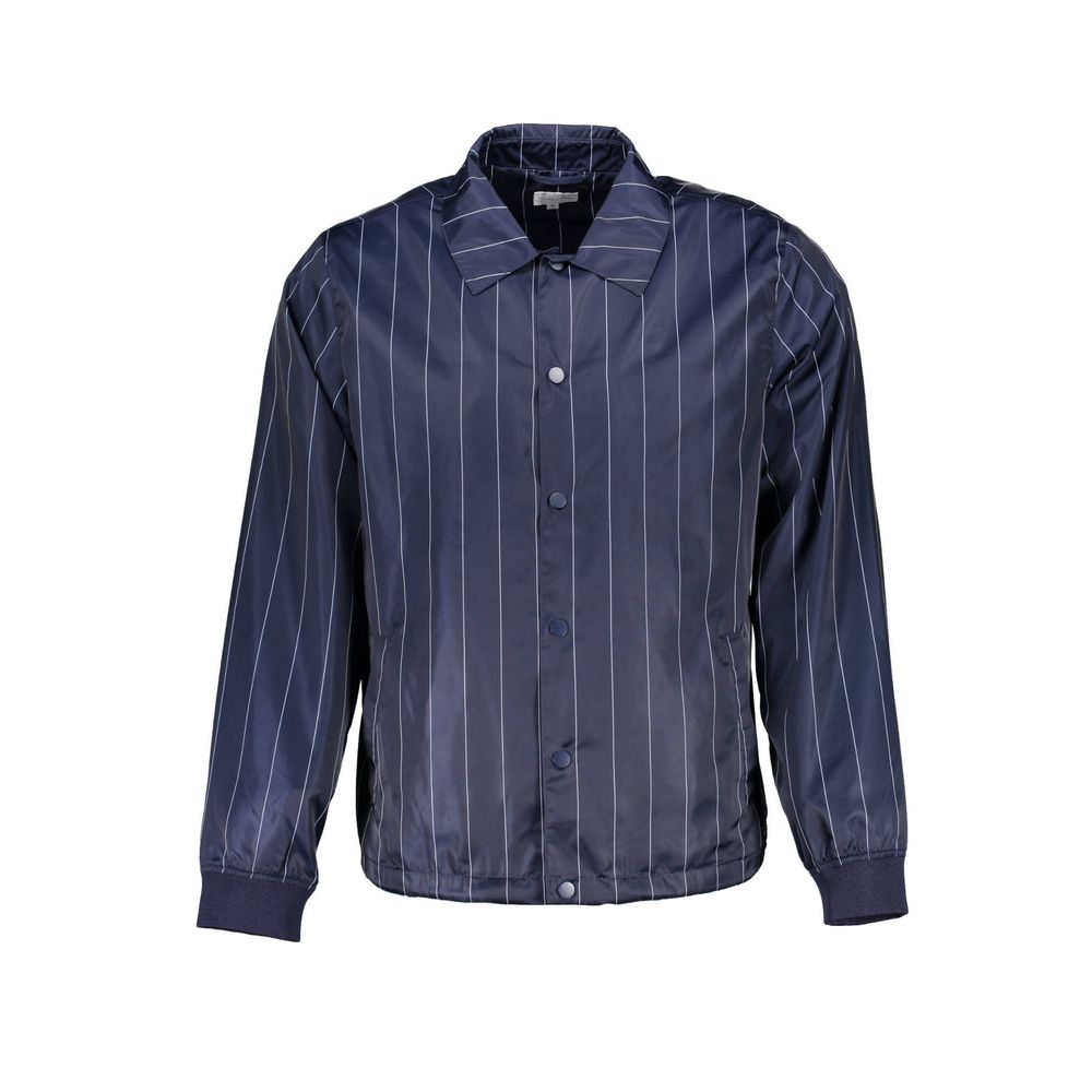 Blue Polyester Men Jacket-Gant-LabelTerrace.com