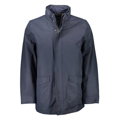 Blue Polyester Men Jacket-Gant-LabelTerrace.com