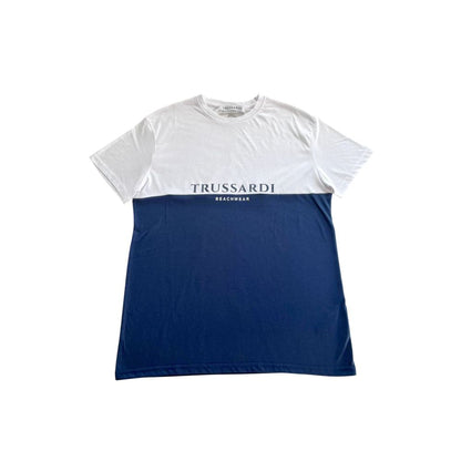 Blue Polyester Men T-Shirt-Trussardi Beachwear-LabelTerrace.com