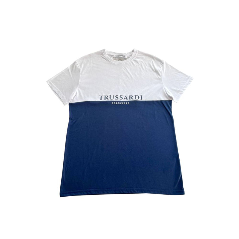 Blue Polyester Men T-Shirt-Trussardi Beachwear-LabelTerrace.com