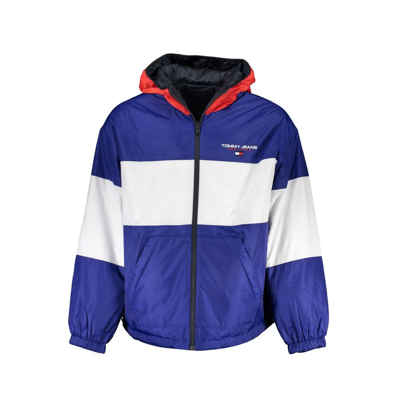 Blue Polyester Men's Reversible Jacket-Tommy Hilfiger-LabelTerrace.com