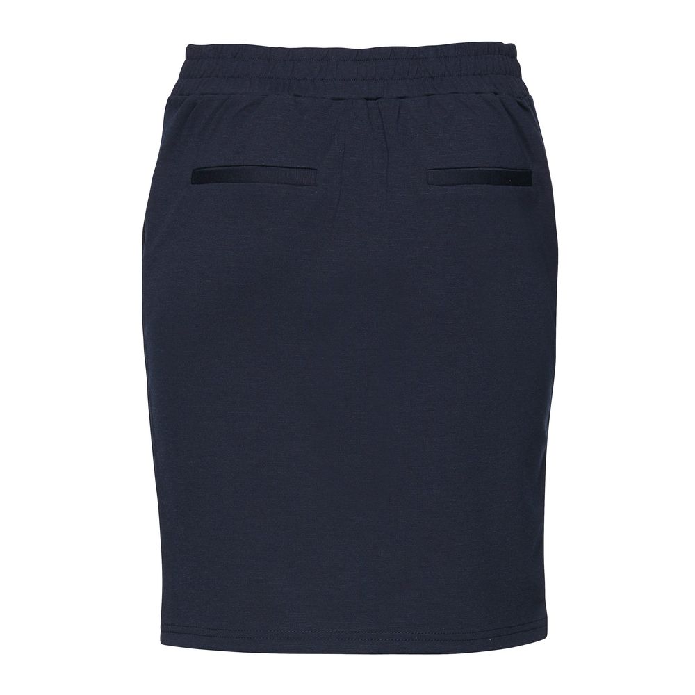Blue Polyester Mini Skirt