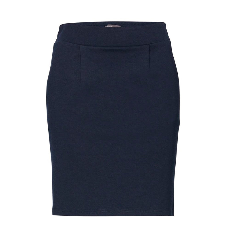 Blue Polyester Mini Skirt