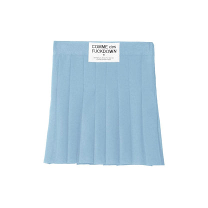 Blue Polyester Skirt-Comme Des Fuckdown-LabelTerrace.com