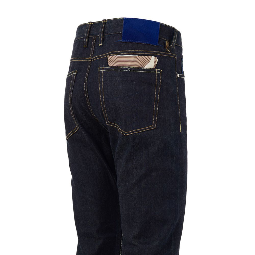 Blue Polyester Tapered Jeans-Jacob Cohen-LabelTerrace.com