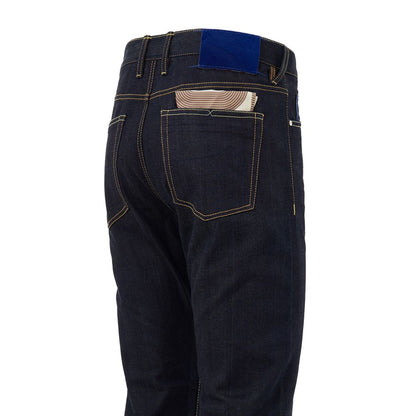 Blue Polyester Tapered Jeans-Jacob Cohen-LabelTerrace.com