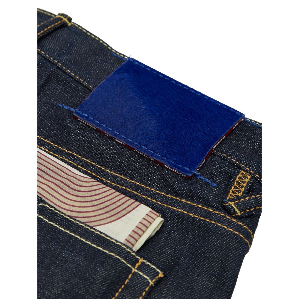 Blue Polyester Tapered Jeans-Jacob Cohen-LabelTerrace.com