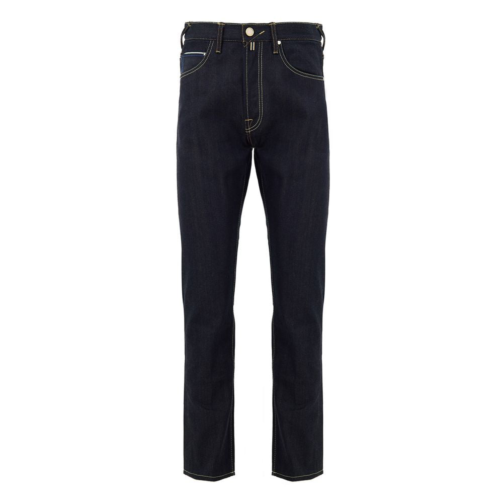 Blue Polyester Tapered Jeans-Jacob Cohen-LabelTerrace.com