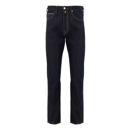 Blue Polyester Tapered Jeans-Jacob Cohen-LabelTerrace.com