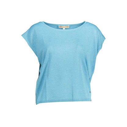Blue Polyester Women T-Shirt-Kocca-LabelTerrace.com