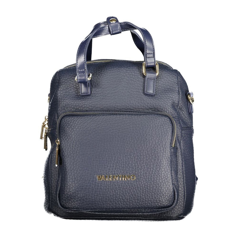 Blue Polyethylene Women Backpack-Mario Valentino-LabelTerrace.com