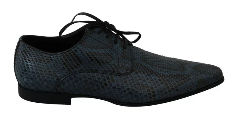 Blue Python Leather Snakeskin Shoes-Dolce & Gabbana-LabelTerrace.com
