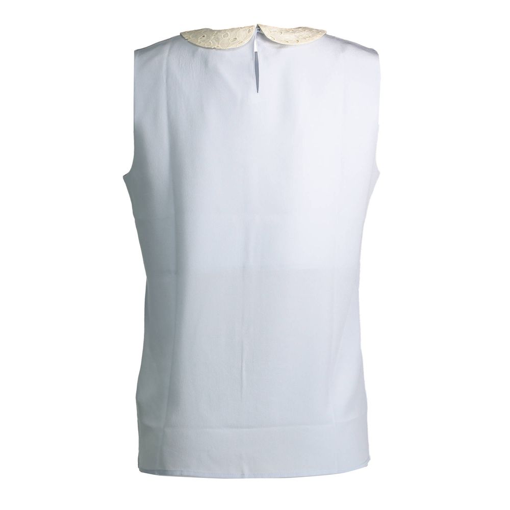 Blue Silk Women Top-Gant-LabelTerrace.com