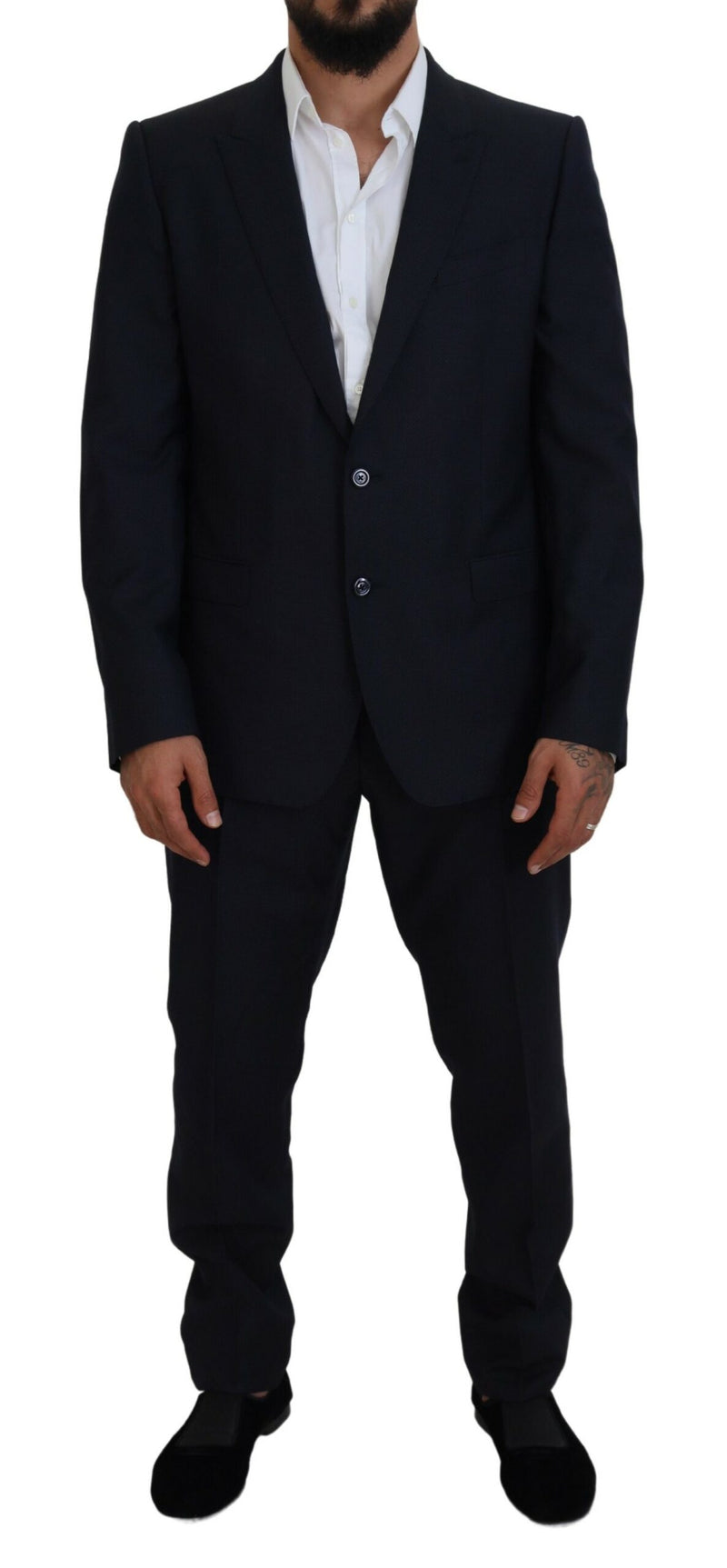 Blue Single Breasted 2 Piece MARTINI Suit-Dolce & Gabbana-LabelTerrace.com