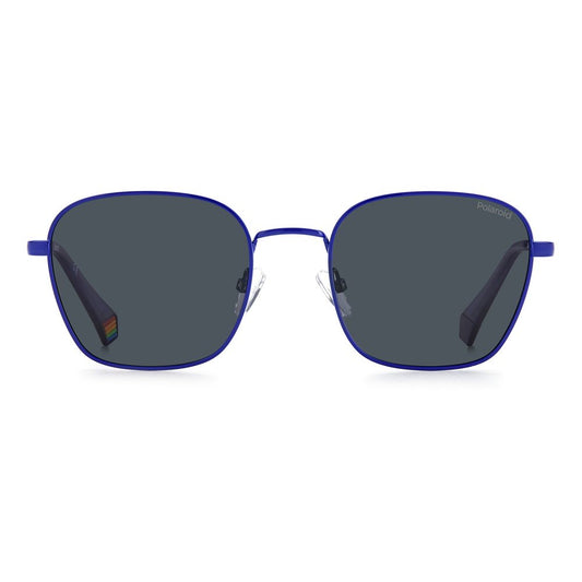 Blue Stainless Steel Sunglasses-Polaroid-LabelTerrace.com