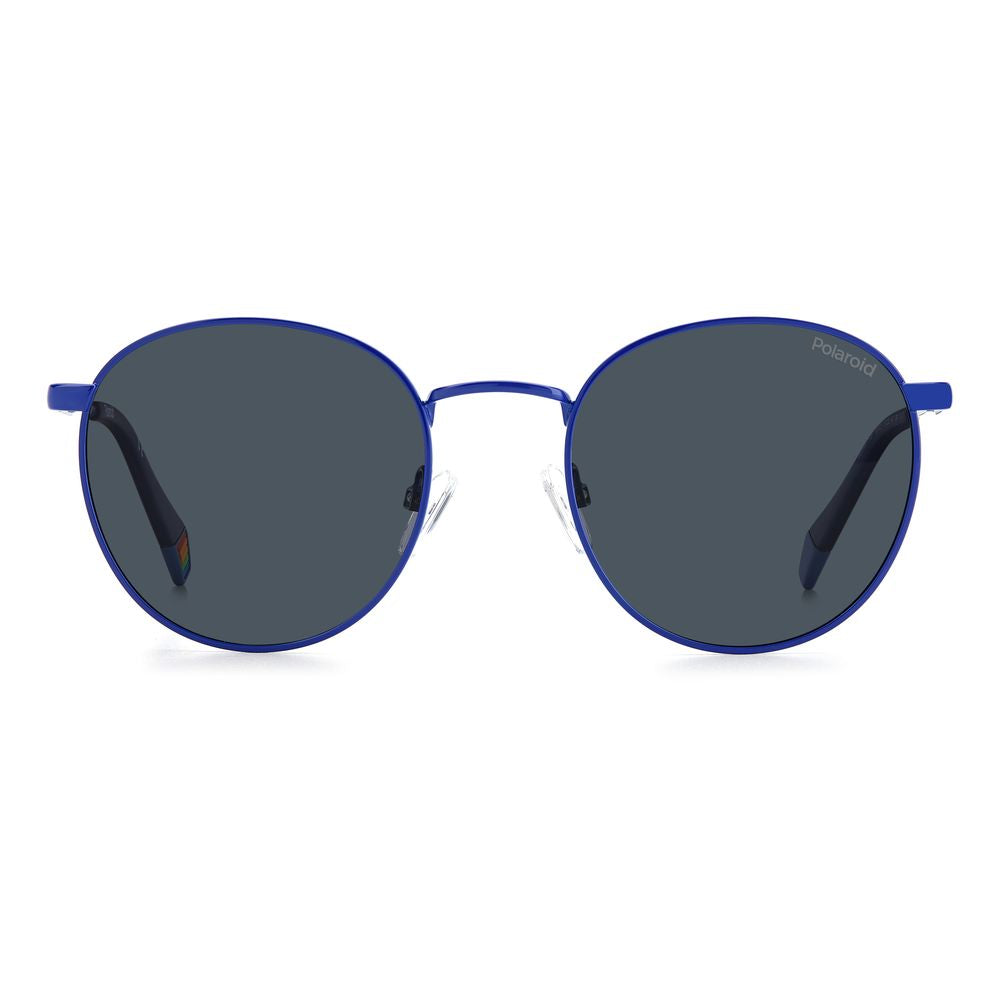 Blue Stainless Steel Sunglasses-Polaroid-LabelTerrace.com