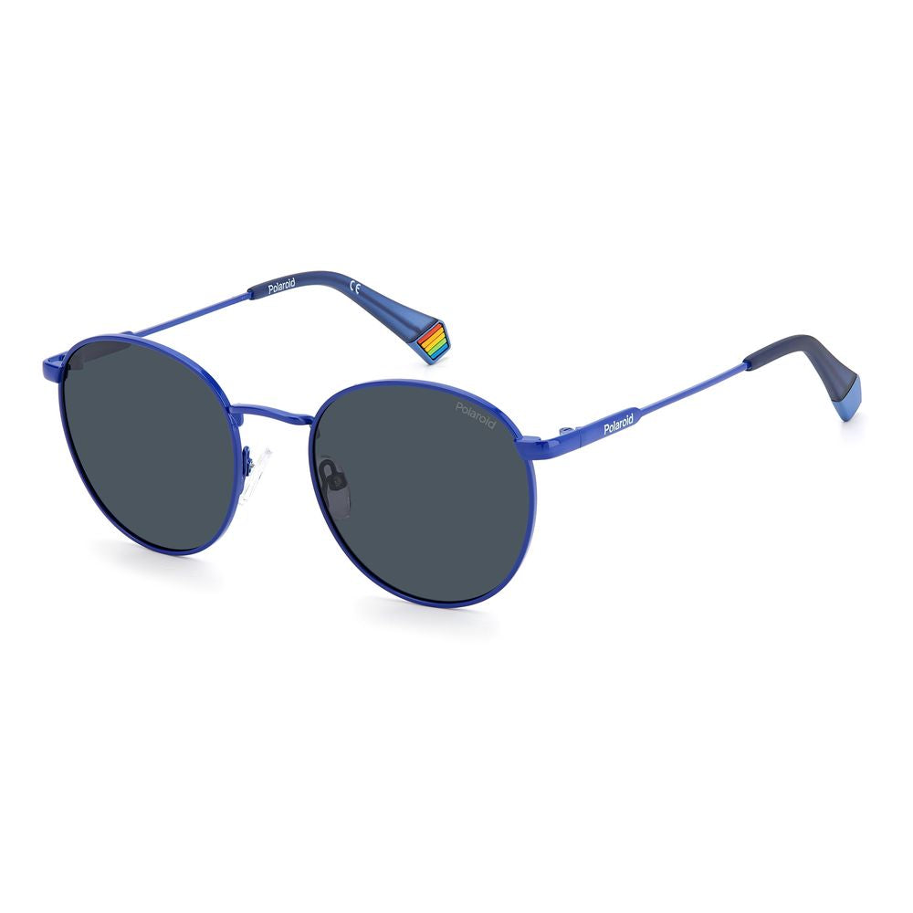 Blue Stainless Steel Sunglasses-Polaroid-LabelTerrace.com