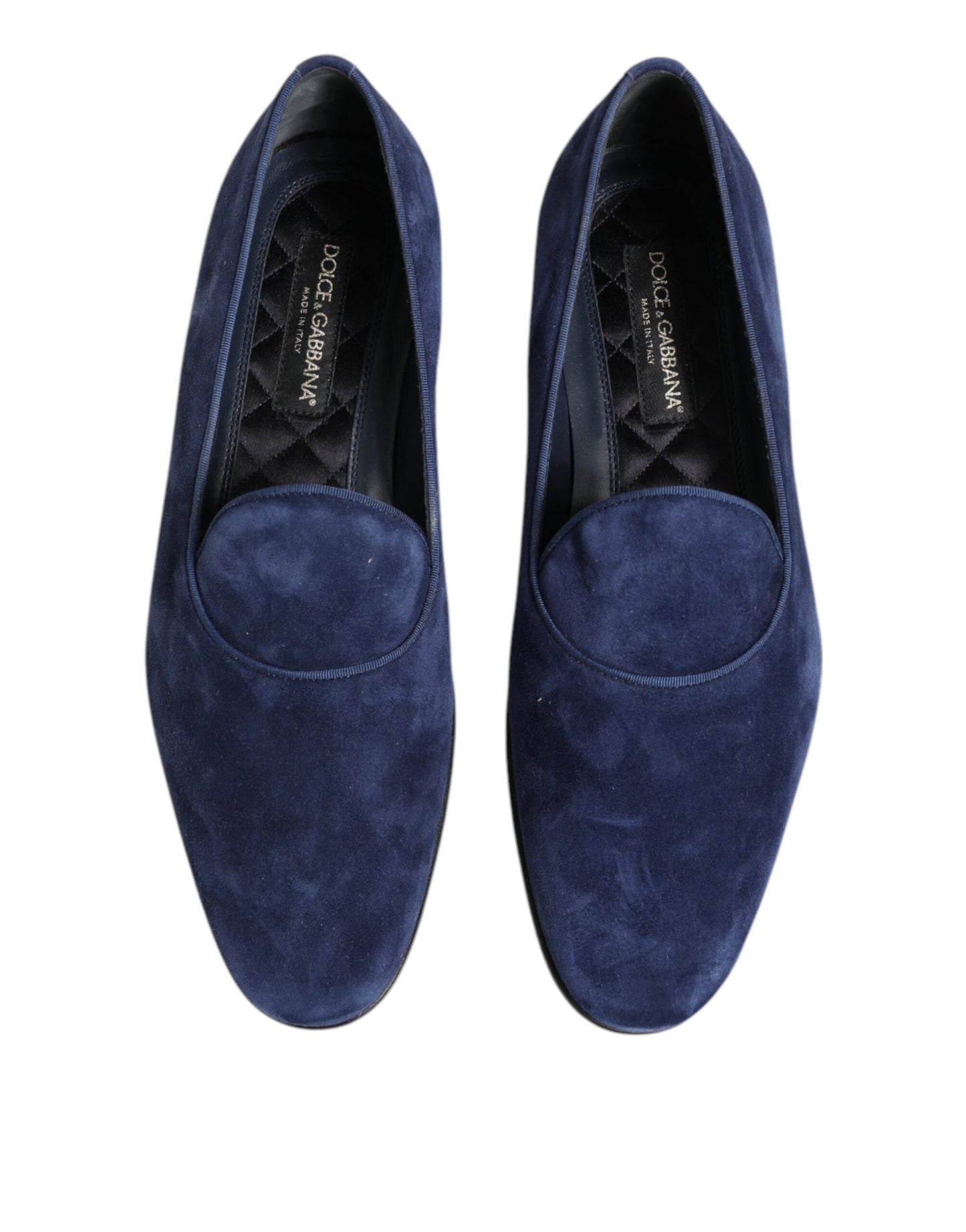 Blue Velvet DG Logo Loafers Formal Shoes-Dolce & Gabbana-LabelTerrace.com