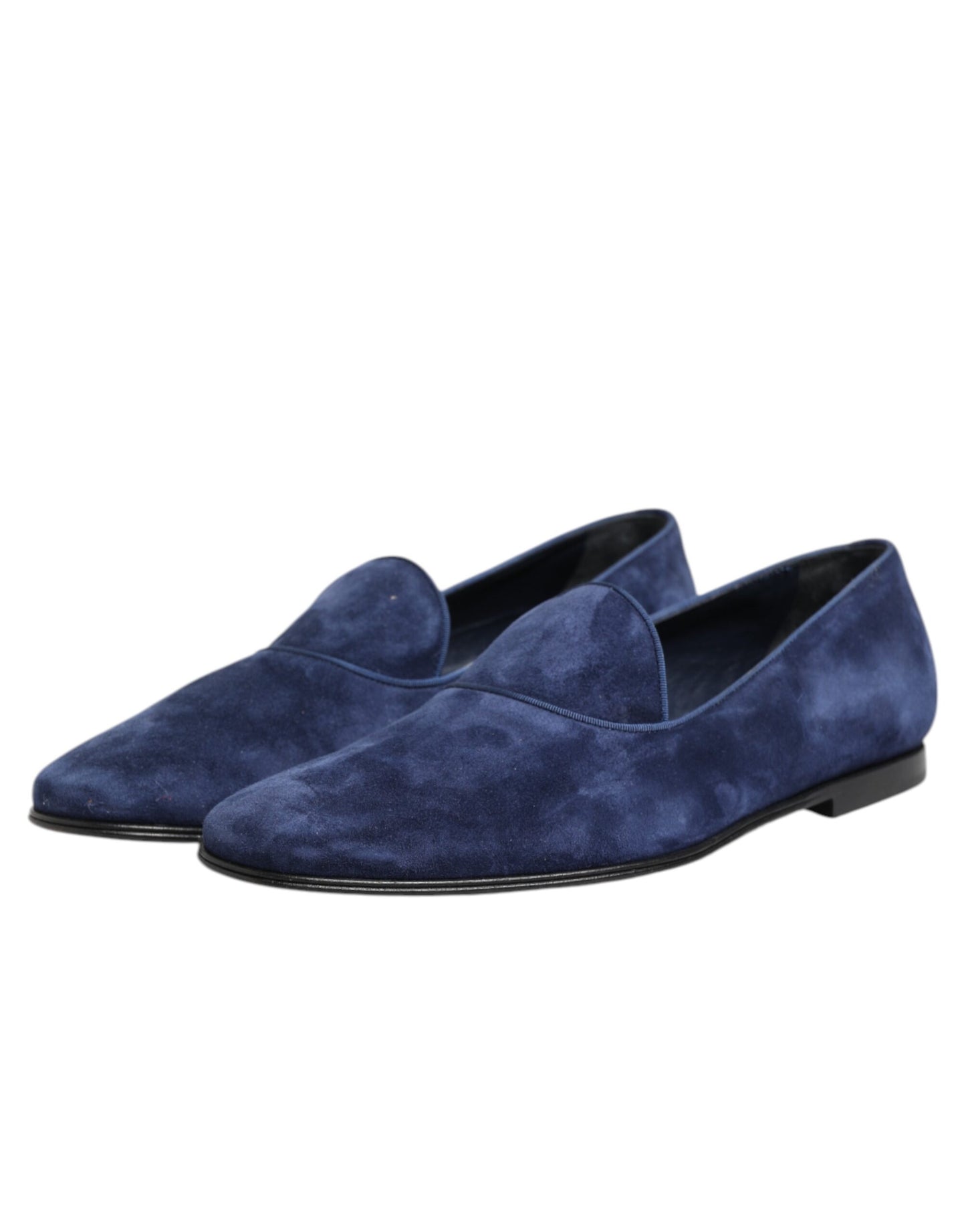Blue Velvet DG Logo Loafers Formal Shoes-Dolce & Gabbana-LabelTerrace.com