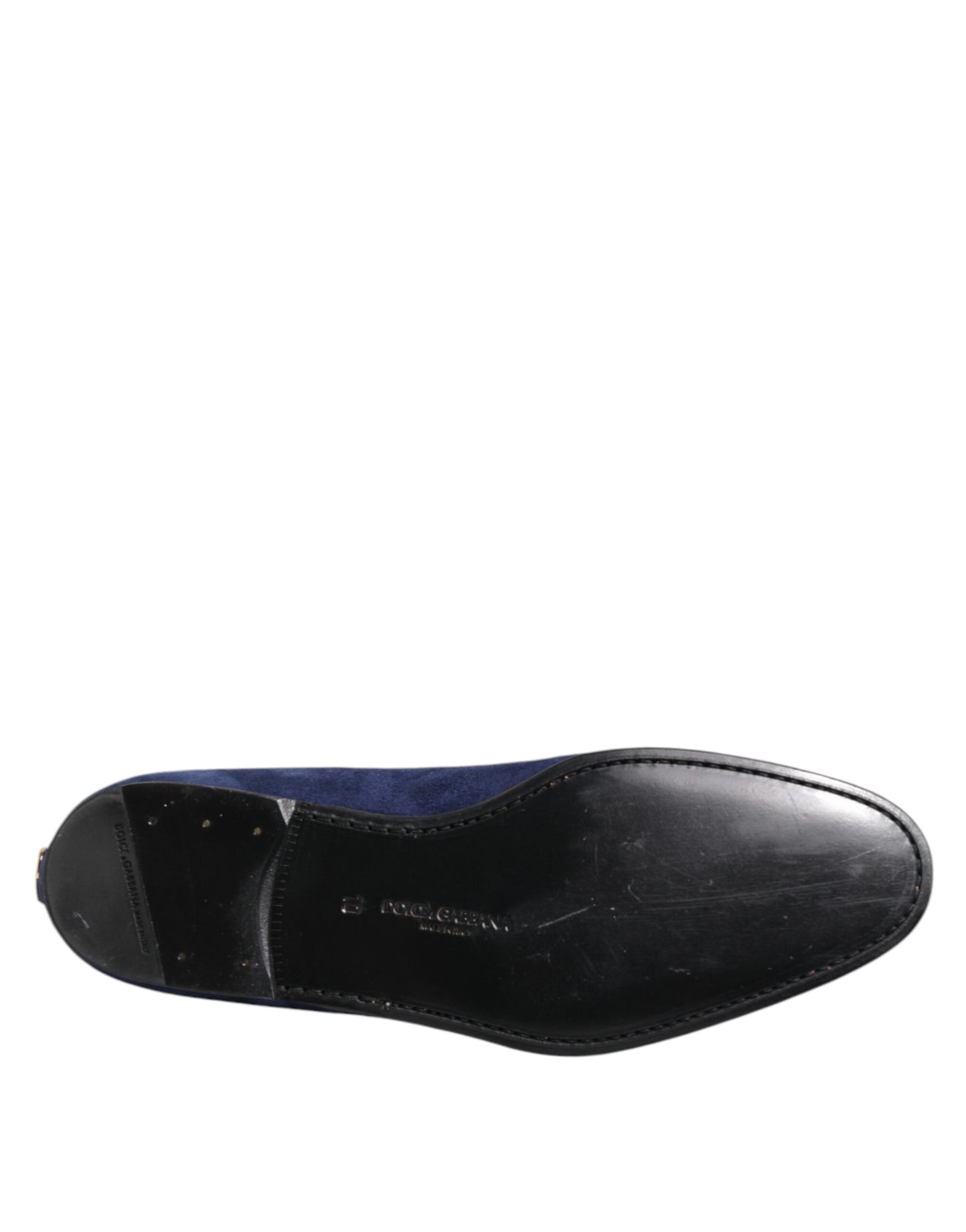 Blue Velvet DG Logo Loafers Formal Shoes-Dolce & Gabbana-LabelTerrace.com