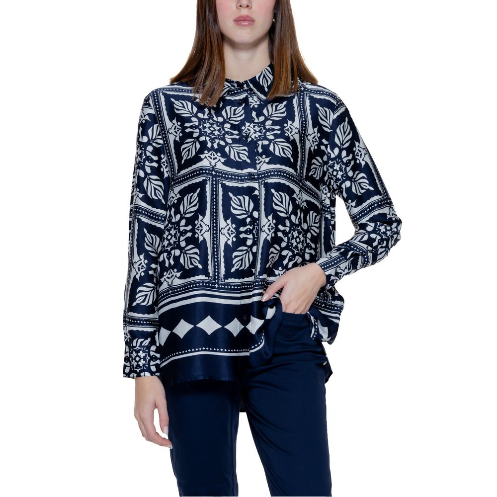 Blue Viscose Blouse-Street One-LabelTerrace.com