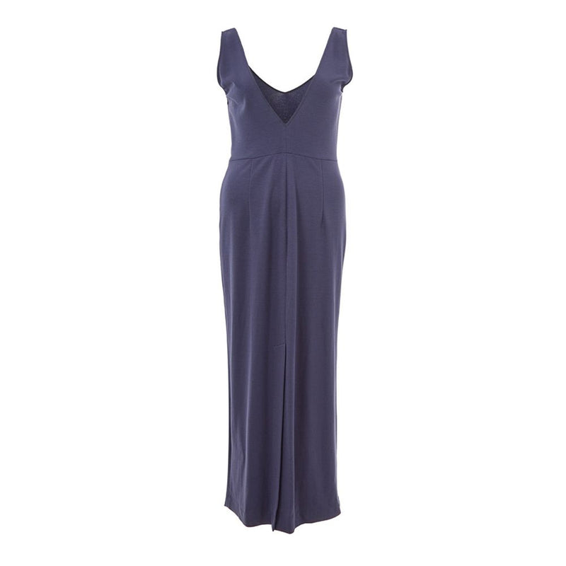 Blue Viscose Casual Dress