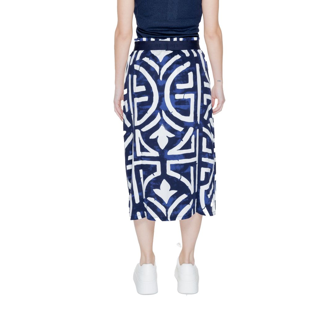 Blue Viscose Long Skirt-Street One-LabelTerrace.com