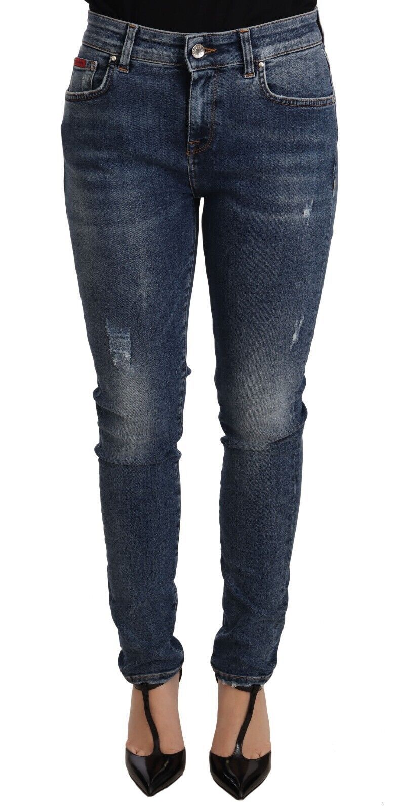 Blue Wash Skinny Denim Cotton Stretch Jeans-Dolce & Gabbana-LabelTerrace.com