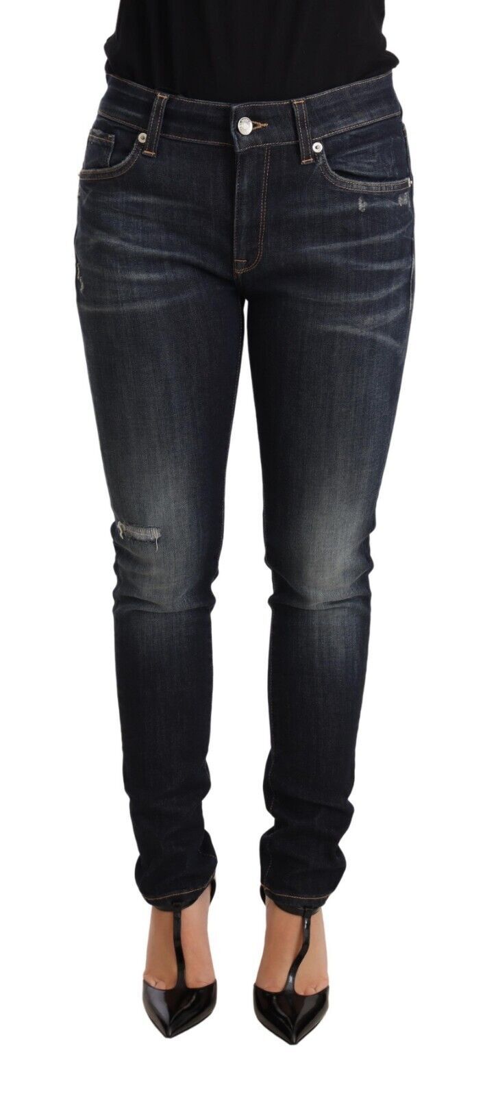 Blue Wash Slim Skinny Denim Cotton Stretch Jeans-Dolce & Gabbana-LabelTerrace.com