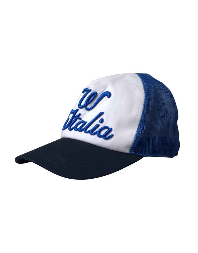 Blue White Black Italia Mesh Baseball Hat-Dolce & Gabbana-LabelTerrace.com