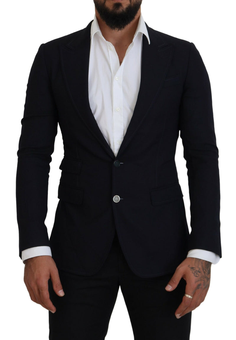 Blue Wool Formal Taormina Blazer-Dolce & Gabbana-LabelTerrace.com