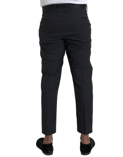 Blue Wool Men Skinny Dress Pants-Dolce & Gabbana-LabelTerrace.com