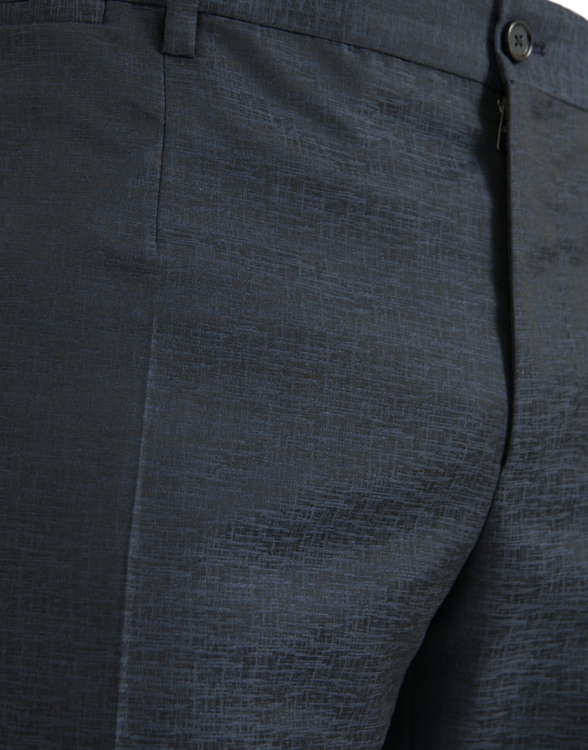 Blue Wool Men Skinny Dress Pants-Dolce & Gabbana-LabelTerrace.com